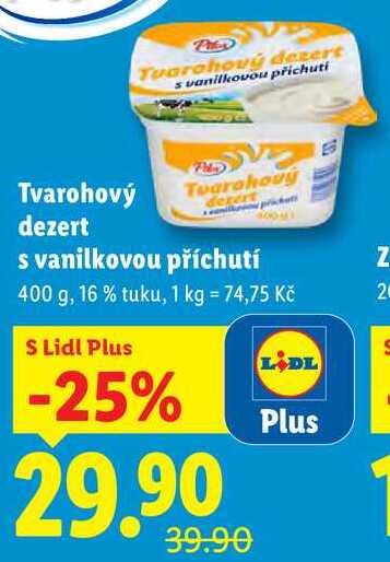 Tuarchový dezert s vanilkovou příchutí, 400 g