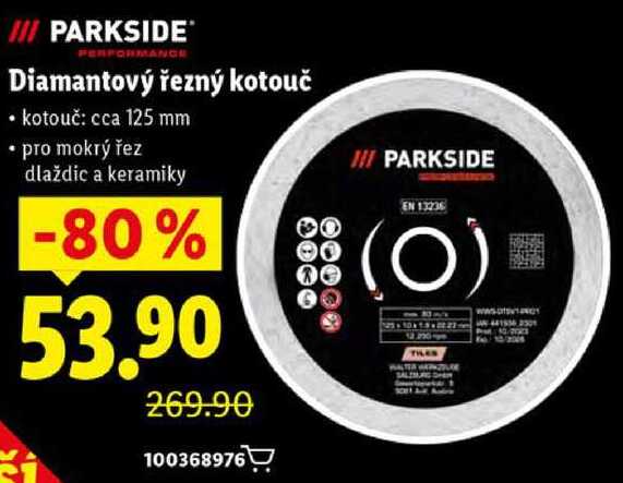 PARKSIDE Diamantový řezný kotouč