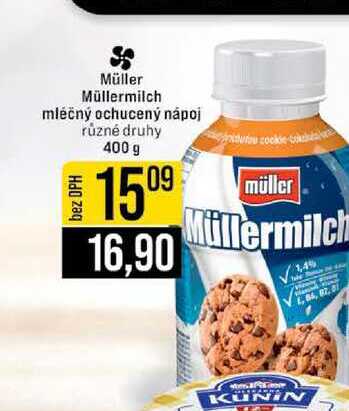 Müller Müllermilch mléčný ochucený nápoj různé druhy 400 g