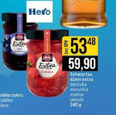 Schwartau džem extra borůvka meruňka malina jahoda 340 g 