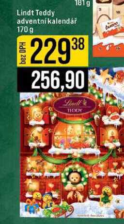 Lindt Teddy adventní kalendář 170 g