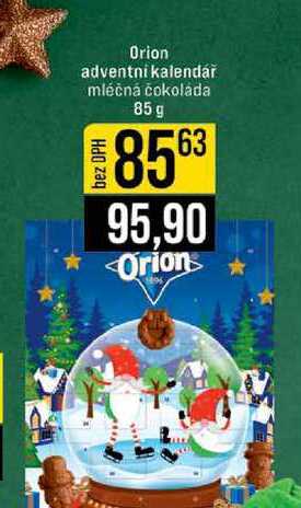 Orion adventni kalendar mléčná čokoláda 85 g 