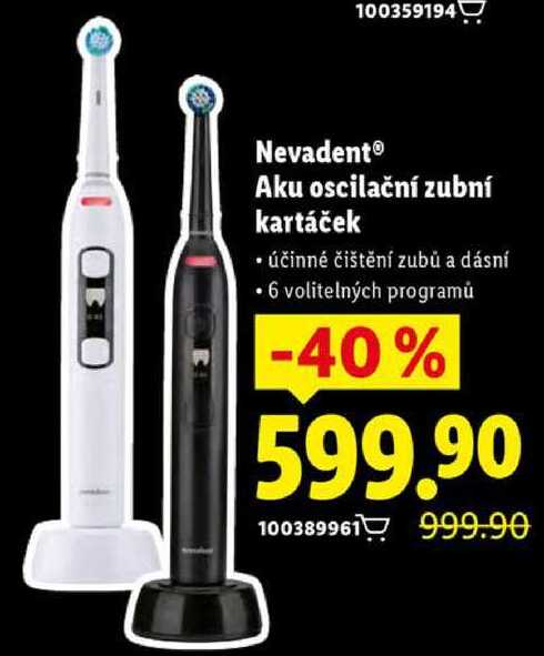 Nevadent Aku oscilační zubní kartáček 