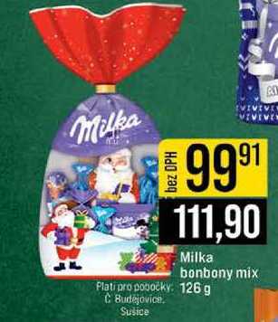 Milka bonbony mix 126 g 
