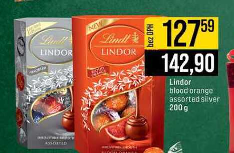 Lindor blood orange assorted silver 200 g