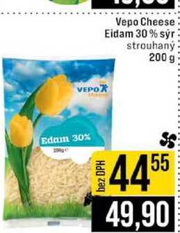 Vepo Cheese Eidam 30% sýr strouhaný 200 g 