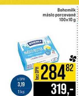 Bohemilk máslo porcované 100x10 g