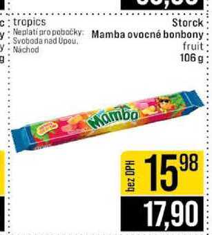 Storck Mamba ovocné bonbony fruit 106g