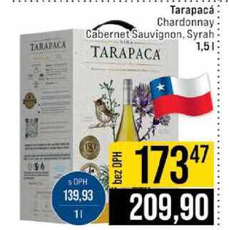 Tarapacá Chardonnay Cabernet Sauvignon, Syrah 1,5l