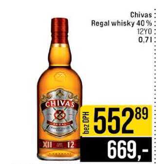 Chivas Regal whisky 40% 12YO 0,7l