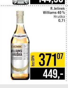 R.Jelínek Williams 40% Hruška 0,7l