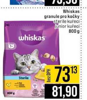 Whiskas granule pro kočky sterile kuřecí junior kuřecí 800 g