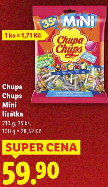 Chupa Chups Mini lízátka, 210 g