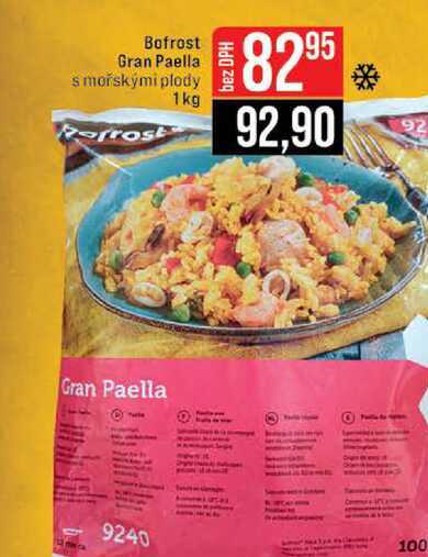 Bofrost Gran Paella smořskými plody frost 1kg 
