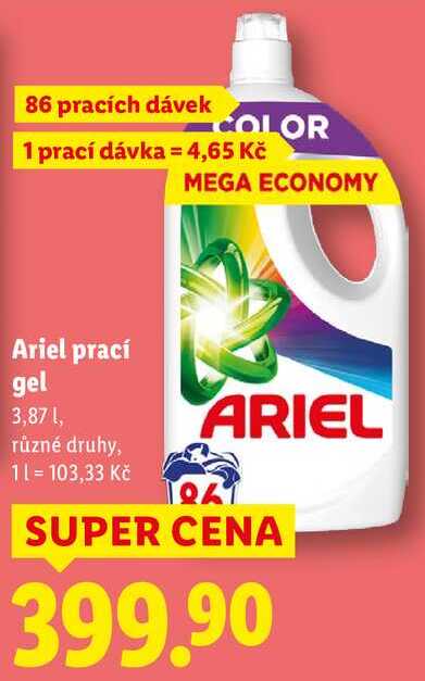Ariel prací gel, 86 PD