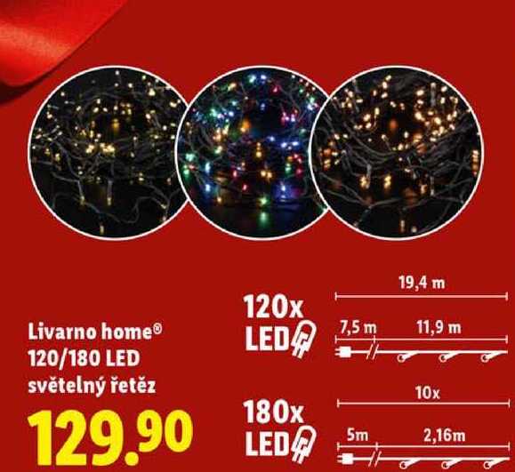 Livarno home 120/180 LED světelný řetěz 
