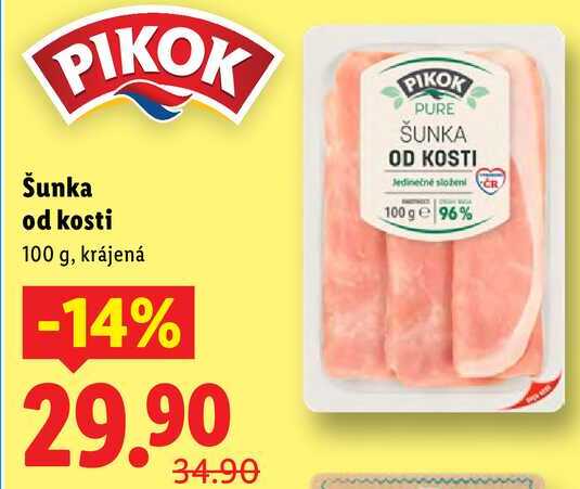 Šunka od kosti, 100 g
