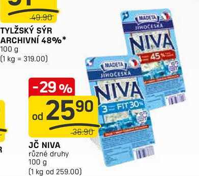 JČ NIVA různé druhy 100 g 