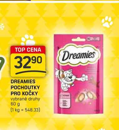 DREAMIES POCHOUTKY PRO KOČKY vybrané druhy 60 g