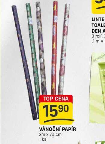 VÁNOČNÍ PAPÍR 2m x 70 cm 1 ks