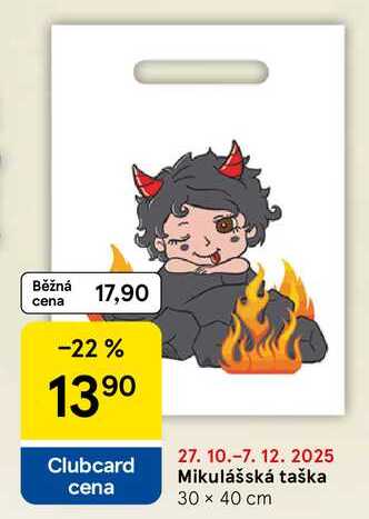 Mikulášská taška cena 30 x 40 cm 