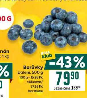 Borůvky 500 g 