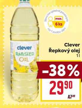 Clever Řepkový olej 1l