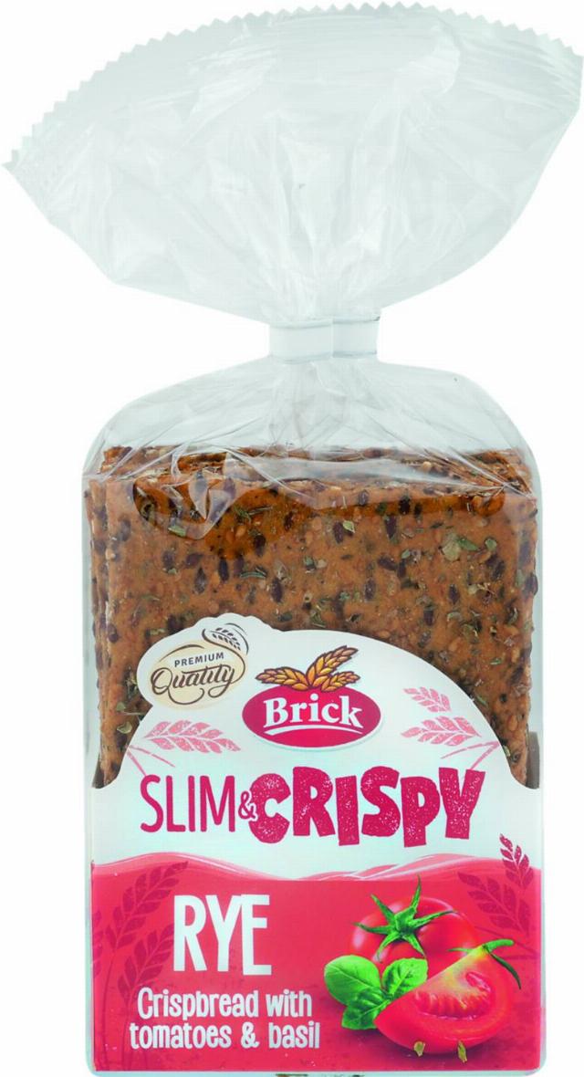 Slim&Crispy Chléb žitný s rajčaty a bazalkou