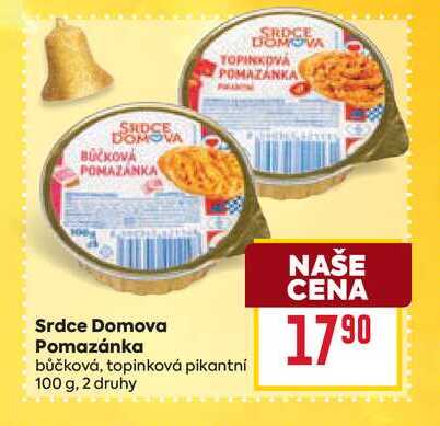 Srdce Domova Pomazánka bůčková, topinková pikantní 100 g 