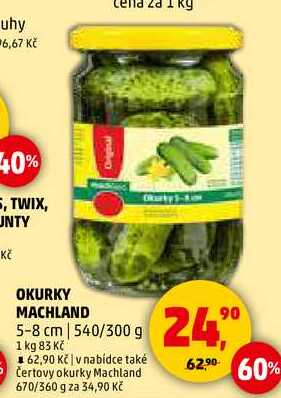 OKURKY MACHLAND 5-8 cm, 540 g