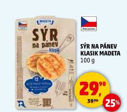 SÝR NA PÁNEV KLASIK MADETA, 100 g