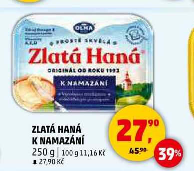ZLATÁ HANÁ K NAMAZÁNÍ, 250 g 