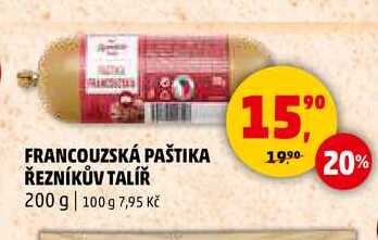 FRANCOUZSKÁ PAŠTIKA ŘEZNÍKŮV TALÍŘ, 200 g