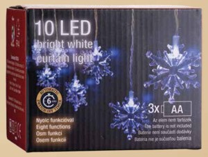 Světelný řetěz sněhové vločky