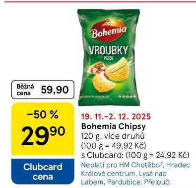 Bohemia Chipsy, 120 g, více druhů