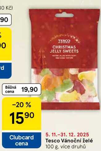 Tesco Vánoční želé, 100 g, více druhů 