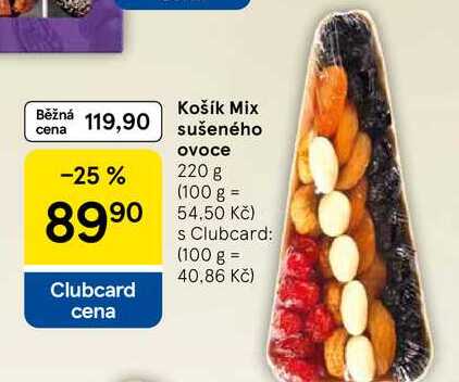 Košík Mix sušeného ovoce, 220 g