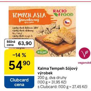 Kalma Tempeh Sójový výrobek, 200 g, dva druhy