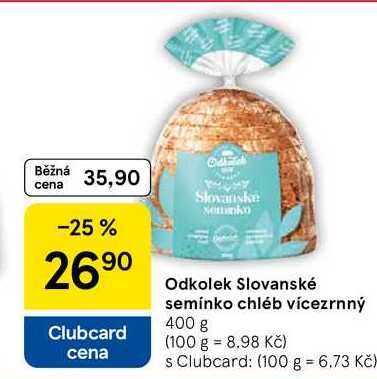 Odkolek Slovanské semínko chléb vícezrnný, 400 g  