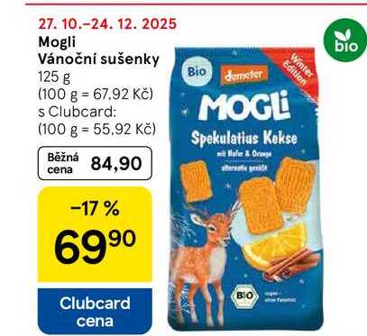 Mogli Vánoční sušenky, 125 g