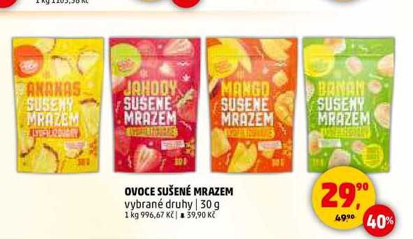 OVOCE SUŠENÉ MRAZEM, 30 g