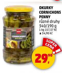 OKURKY CORNICHONS PENNY, 340 g