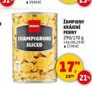 ŽAMPIONY KRÁJENÉ PENNY, 290 g