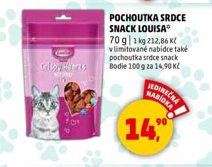 POCHOUTKA SRDCE SNACK LOUISA, 70 g 