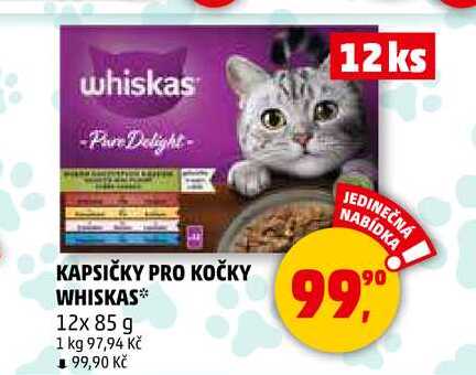 KAPSIČKY PRO KOČKY WHISKAS, 12x 85 g