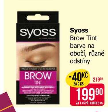 Syoss Brow Tint barva na obočí, různé odstíny