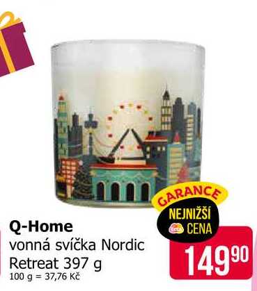 Q-Home vonná svíčka Nordic Retreat 397 g