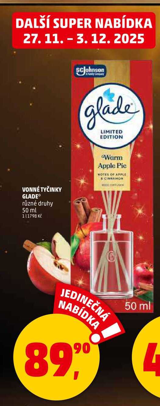 VONNÉ TYČINKY GLADE, 50 ml