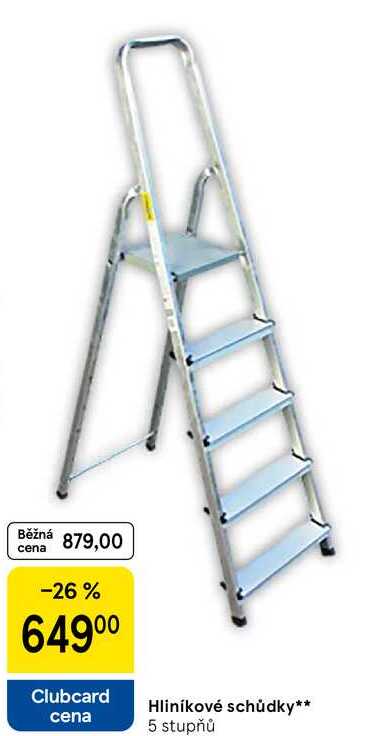 Hliníkové schůdky, 5 stupňů