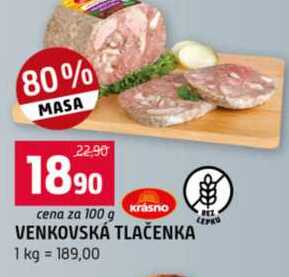 VENKOVSKÁ TLAČENKA 100g